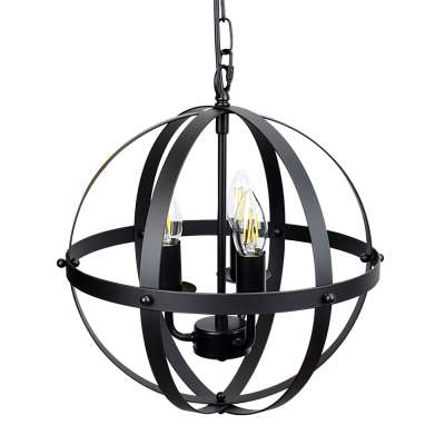 Modern Decorative Iron Globe Adjustable E12 Chandelier Pendant Light for Dining Room