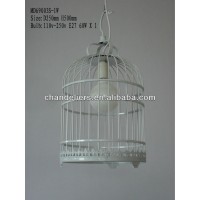 White wrought iron bird cage chandelier, LED energy-saving light